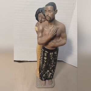 Hand Painted Resin Romantic African Couple